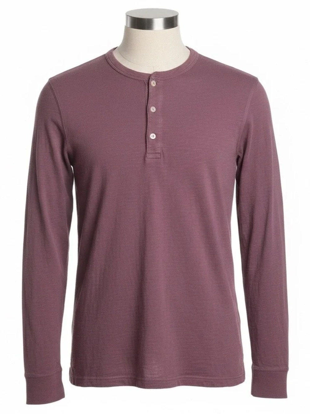 Untuckit Men's Burgundy Long-Sleeve Henley Shirt